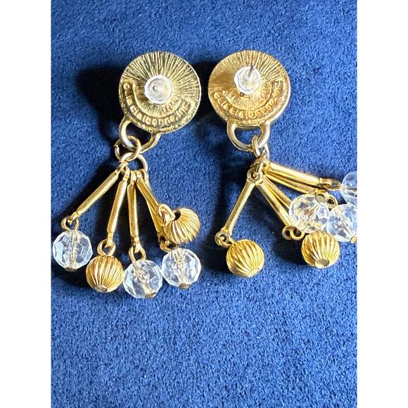 Liz Claiborne Pierced Dangle Drop Tassel Earrings - Picture 2 of 7